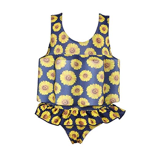 IDOPIP Kids Boys Girls Floatation Swimsuit with Adjustable Buoyancy Baby Float Suit Swim Vest One Piece Swimwear Bathing Suit