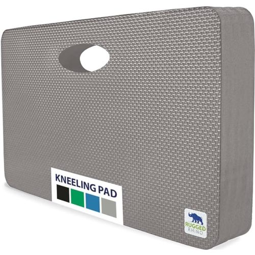 Rugged Rhino Soft Foam Patent Pending Kneeling Pad, Garden Knee Pads Resists Water, Thick Durable Shock Absorbent, Comfortable Strong Rebound, Gardening, Mechanic Tools, Bathing Baby, Slate Gray