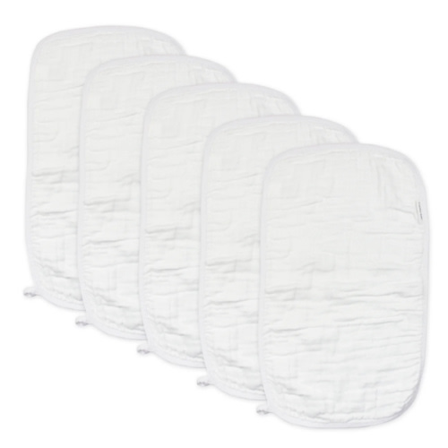 5-Pack Organic Cotton Multi-layer Woven Burp Cloths | Honest Baby Clothing