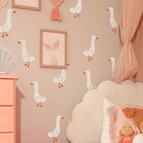 Goose Wall Decal for Nursery Decor Wall Stickers Kidsroom Wall Decals Neutral Nursery Decor Geese Wall Sticker Babys Room Decor duck decal