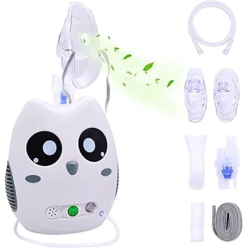 NEBUIZER, Portable Nebulizer Machine for Kids and Adults, Home Use Device with Complete Kits of Accessories,Cartoon Design