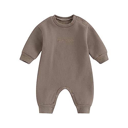 Twopumpkin Newborn Baby Boy Warm Sweatshirt Onesie Romper Long Sleeve Fleece Sweater Jumpsuit Winter Snow Outfit Clothes