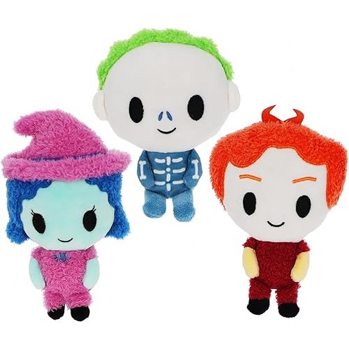 Kids Preferred Disney Baby Nightmare Before Christmas 3 Pack - Lock, Shock, & Barrel Stuffed Animal Plush Toy Set - Great for Babies and Toddlers