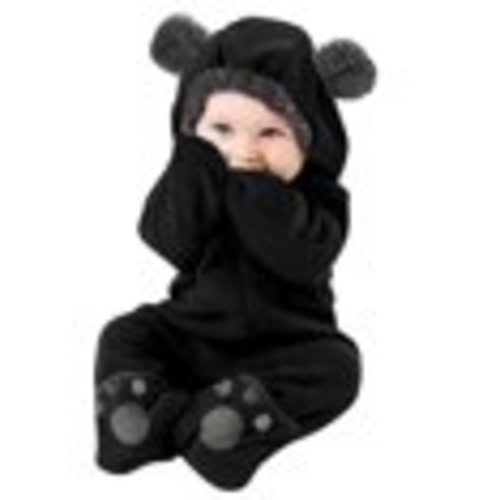 Baby Winter Clothes Cute Bear Ear Hooded Jumpsuit Romper Baby Winter Suit for Baby Girls 6-12 Months