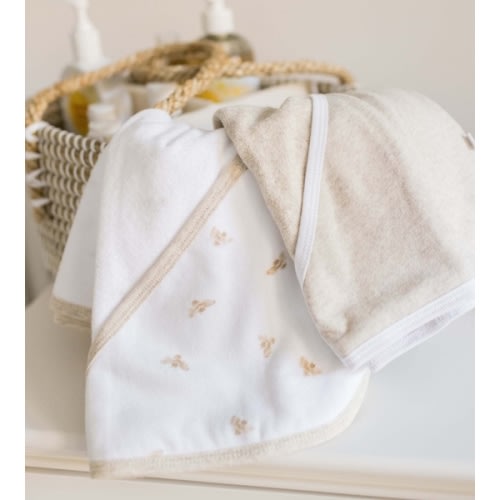 Whimsical Floral Organic Knit Terry Towels Set of 2