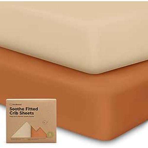 Amazon.com: 2-Pack Organic Crib Sheets for Boys, Girls - Jersey Fitted Crib Sheet, Baby Crib Sheets Neutral, Crib Mattress Sheet, Cotton Crib Sheets, Soft Baby Sheets for Crib, Unisex Crib Fitted Sheet (Rust) : Baby