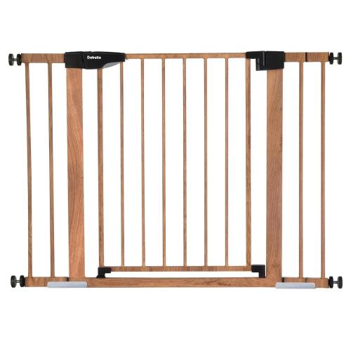 Babelio Metal Baby Gate with Wood Pattern