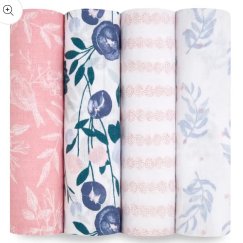 Essentials Cotton Muslin Swaddles 4 Pack | aden + anais
