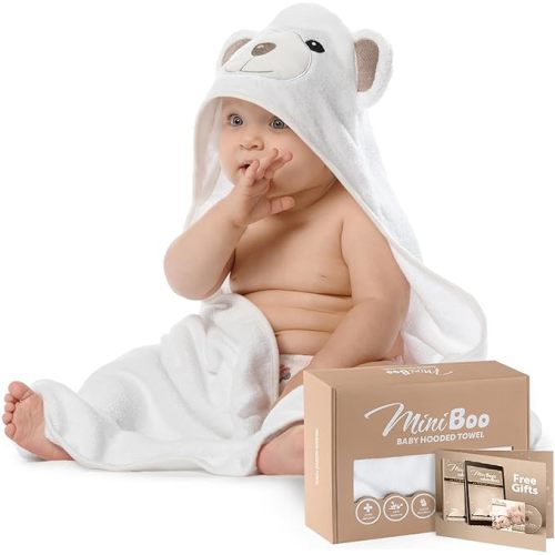 Premium Ultra Soft Organic Bamboo Baby Hooded Towel with Unique Design – Hypoallergenic Baby Towels for Infant and Toddler – Suitable as Baby Gifts