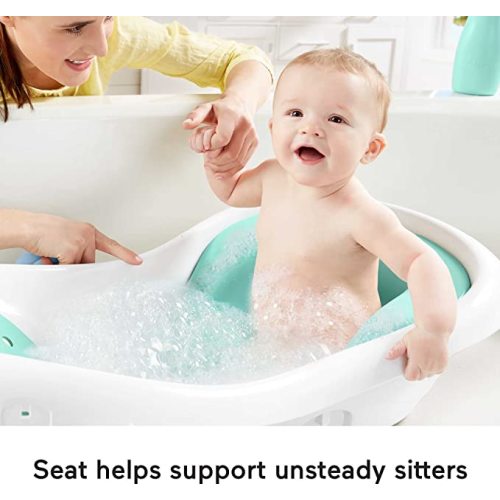 Fisher-Price 4-in-1 Sling 'n Seat Tub, Bubbles, Convertible Baby to Toddler Bath Tub with Seat and Toys