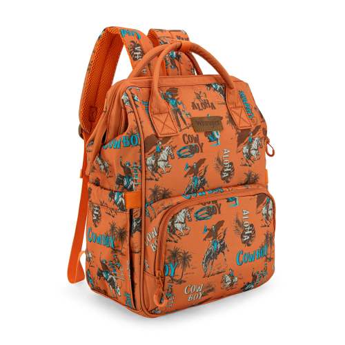 WG2204-91102 Wrangler Cowboy Printed Callie Backpack/Diaper Bag- Brown – MONTANA WEST U.S.A