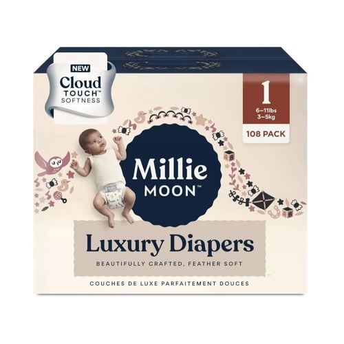 Diapers Sizes 1-6 Luxury Diapers COUCHES DE Luxe (Choose Size) (Size 1-108 Diapers (6lbs-11lbs))