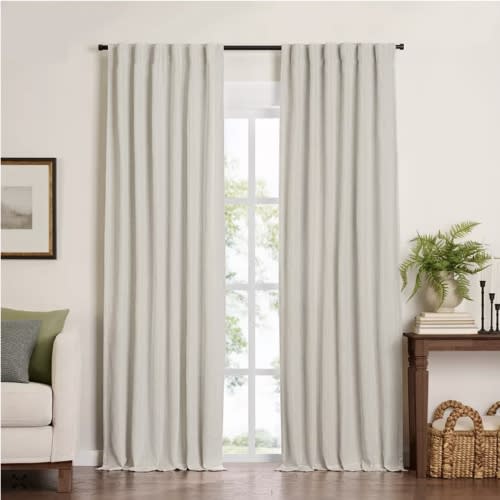 Harrow Solid Texture Blackout Window Curtain Panel, 52" x 84"
