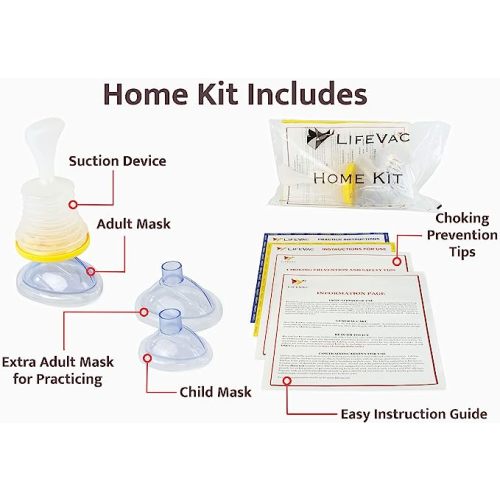 LifeVac - Choking Rescue Device Home Kit for Adult and Children First Aid Kit, Portable Choking Rescue Device, First Aid Choking Device