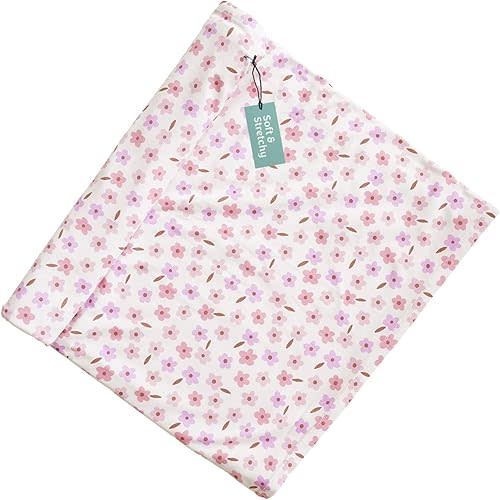 Caden Lane Baby Swaddle & Receiving Blanket, Soft, Breathable & Temperature-Regulating Bamboo Viscose Fabric for Swaddling Newborns, Gender Neutral Infant Blanket for Boys & Girls, Blushing Blooms