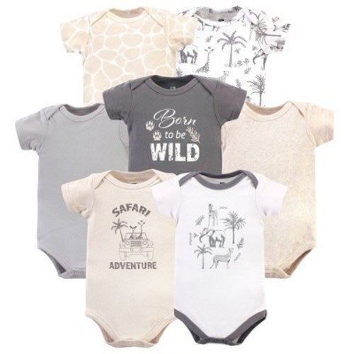 Hudson Baby Infant Boy Cotton Bodysuits, Vintage Safari, Size: 6-9 months