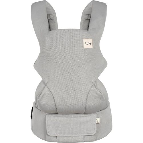 Baby Tula Explore Mesh Baby Carrier 7 – 45 lb, Adjustable Newborn to Toddler Carrier, Multiple Ergonomic Positions Front and Back, Breathable and Cool – Tula Coast + Mesh, Overcast