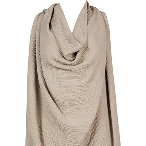 snuggle me® Nursing Cover - 100% Organic Cotton Muslin Nursing Cover Up for Breastfeeding with a BPA-Free Silicone Teether Ring, Ultra-Soft & Lightweight (33.5″ × 39.4″)