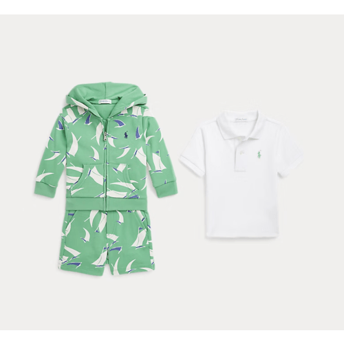 Polo Shirt, Terry Hoodie & Short Set