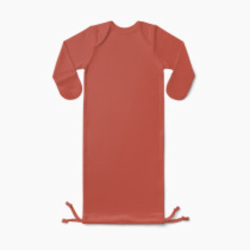 Goumi Kids x Babylist Solid Drawstring Baby Gown - Strawberry, 0-3 M