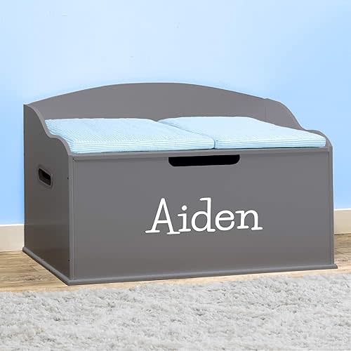 DIBSIES Personalized Creative Wonders Toy Box (Signature Series - Boys, Dovetail Grey)