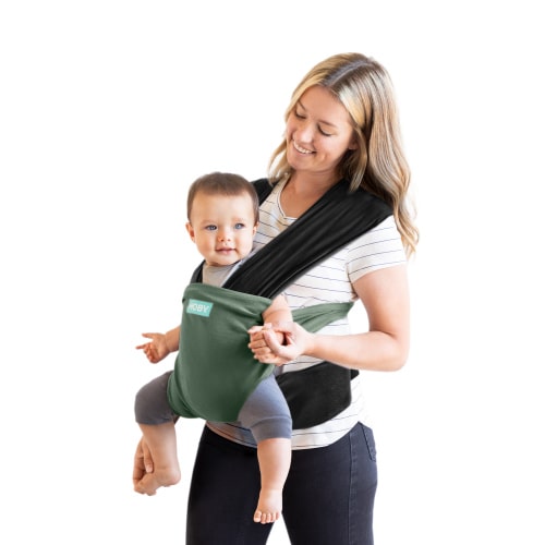 Moby Wrap Easy-Wrap Baby Carrier in Olive/Onyx