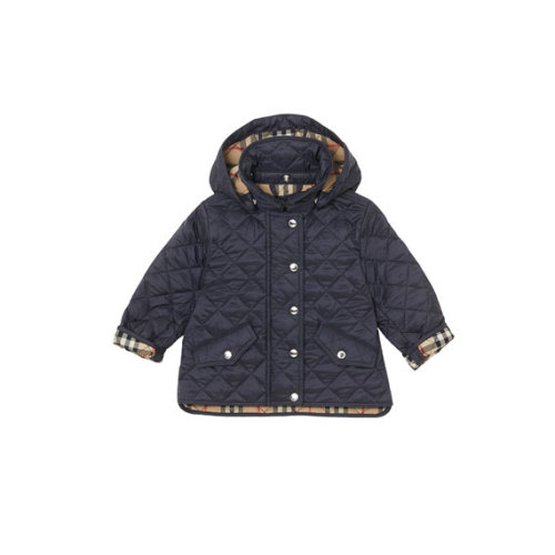 Burberry Ilana Quilted Hooded Jacket, Size 6M-2 | Neiman Marcus