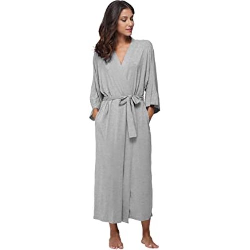 Women's Soft Robes Long Bath Robes Full Length Kimonos Sleepwear Dressing Gown,Solid Color