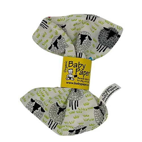 Original Baby Paper - Crinkle Teether and Sensory Toy for Babies and Infants | Organic Sheep | Non-Toxic, Washable | Great for Baby Showers