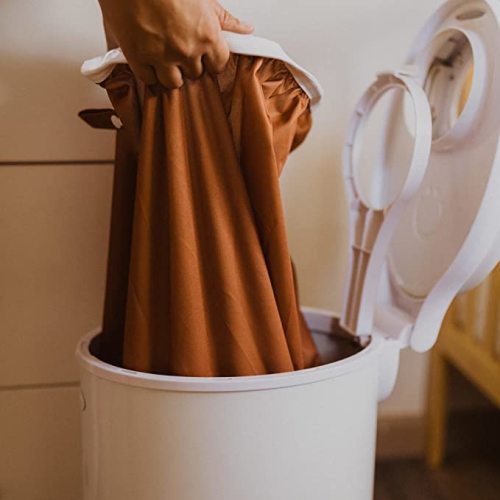 Nora's Nursery Pail Liner for Cloth Diapers - Reusable and Washable - Fits All Standard Diaper Pails - Waterproof Pail Liner with Strap for Diaper Pails, Laundry & Kitchen Garbage Cans (Desert - 2Pk) - Desert 2 Pack