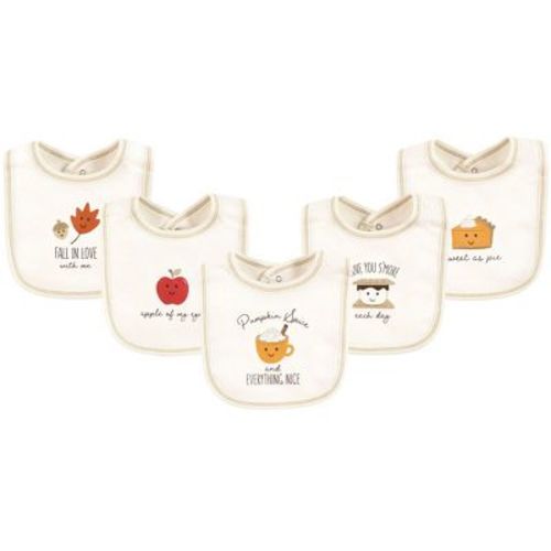 Touched by Nature Infant Baby Organic Cotton Bibs, Fall Food, One Size