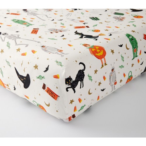 Halloween Organic Crib Fitted Sheet