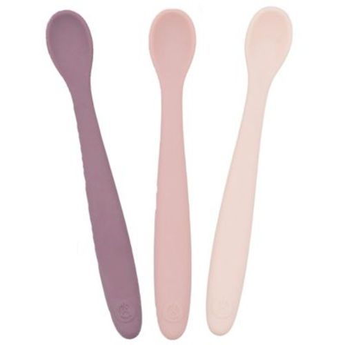 WeeSprout Silicone Baby Spoons, First Stage Infant Feeding Utensils With Soft-Tip, Set of 3