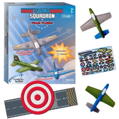 Creativity for Kids Stunt Squadron Foam Fliers: DIY Art Kit with Stickers, Foam Material, Ages 5+