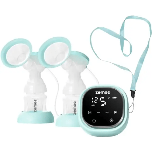 Zomee Z2 Double Electric Breast Pump – with Expression, Massage, and 2-Phase Modes - Rechargeable and Portable Wearable Breast Pump