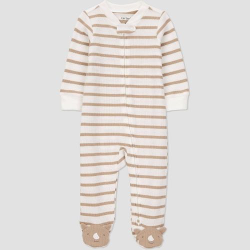 Carter's Just One You®️ Baby Boys' Sleep N' Play - Green 6m: Dinosaur Pattern, Cotton-polyester Blend, Footed Pajamas, Two-way Zipper