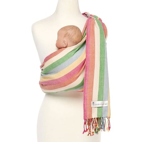 Hip Baby Wrap Ring Sling Baby Carrier for Infants and Toddlers - Beautiful, 100% Soft Cotton Baby Wraps Carrier for Babies 8-35 lbs - Perfect Baby Shower Gifts Moms and Dads - Nursing Cover (Meadow)