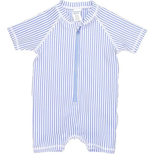 RUGGEDBUTTS Baby/Toddler Boy Swimsuit, One Piece Zipper Rash Guard Sunsuit with UPF 50+ Sun Protection