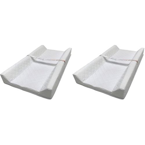 Summer Contoured Changing Pad, 16 x 32 – Comfortable & Secure, with Security Strap and Two High Curved Sides, Easy to Clean (Pack of 2)