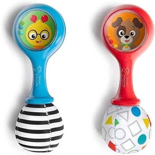 Baby Einstein Shake & Groove Toy Maracas for Baby, Instrument Toy Baby Rattle with Soft Ends, Ages 3+ Months