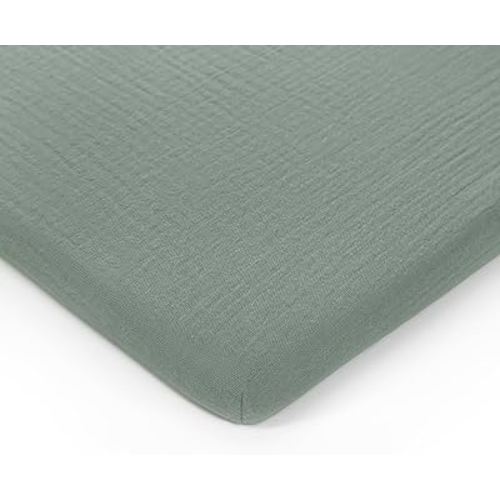 Muslin Fitted Bassinet Crib Sheet, Extra Soft 100% Muslin Cotton Bassinet Sheets by Comfy Cubs