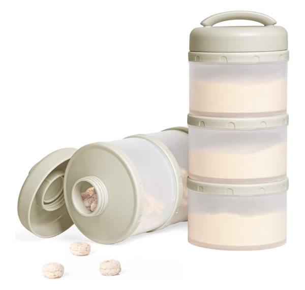 Amazon.com: Termichy Stackable Formula Dispenser Portable Milk Powder Container, 2 Pack, Warm Grey