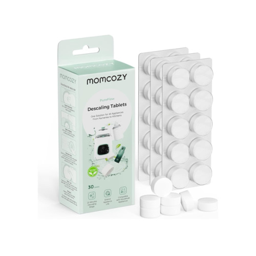 Momcozy Official Descaling Tablets, Compatible KleanPal Pro Baby Bottle Washer, Descaler for Milk & Limescale Removal, 30 Count