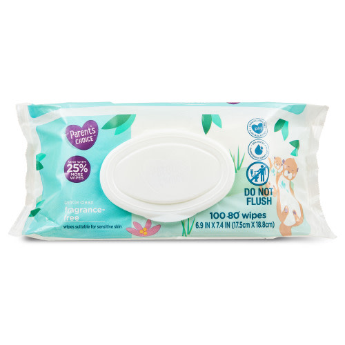 Parent's Choice Fragrance-Free Baby Wipes, 100 Count (Select for More Options)