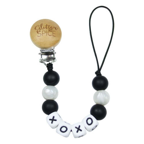Glitter & Spice - Pacifier Clip - XOXO