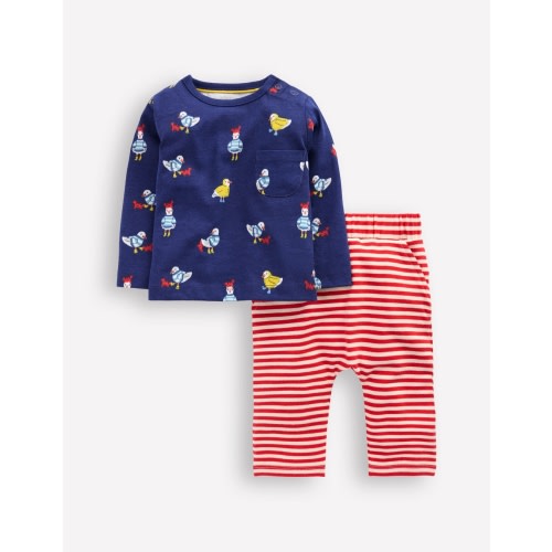Printed Jersey Play Set-Starboard Blue Seagulls | Boden USA