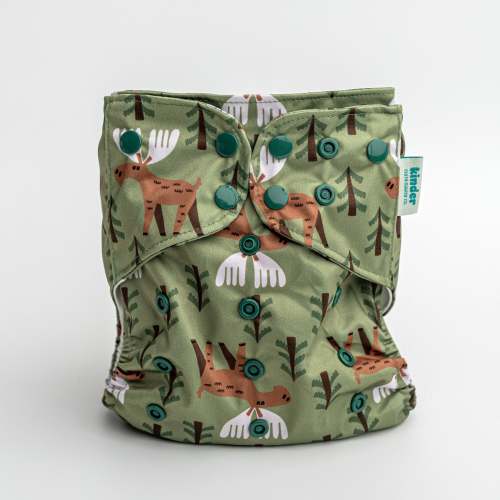Animals and Insects: Essentials Pocket Cloth Diaper with Athletic Wicking Jersey, Grows with your Baby