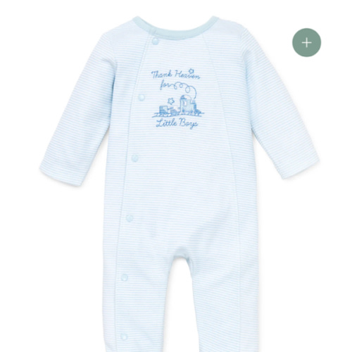 Thank Heaven for Little Boys Footed One-Piece (Hat not included)