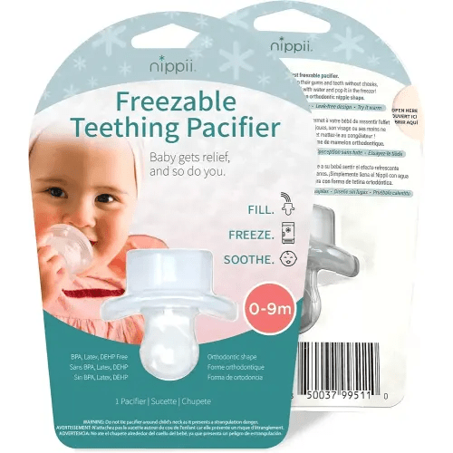 Freezable Orthodontic Pacifier for Teething - Orthodontic Design Teething Pacifier for Baby Teething Relief - Medical Grade Silicone Pacifier