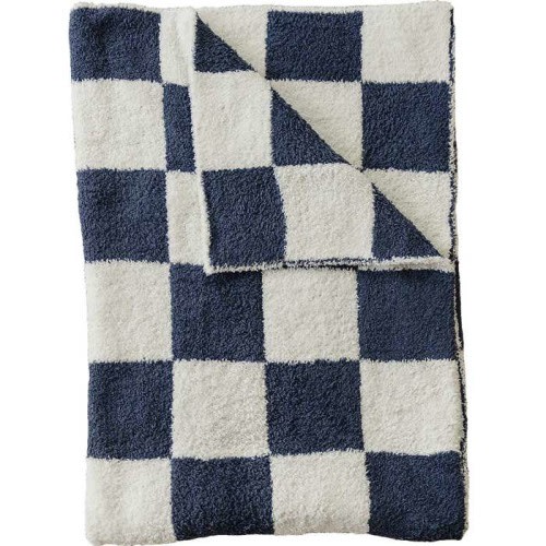 Checkered Plush Baby Blanket